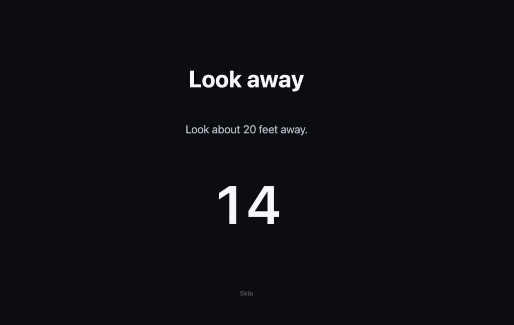 Look away overlay